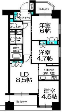 パークキューブ京王八王子Ⅱの物件間取画像